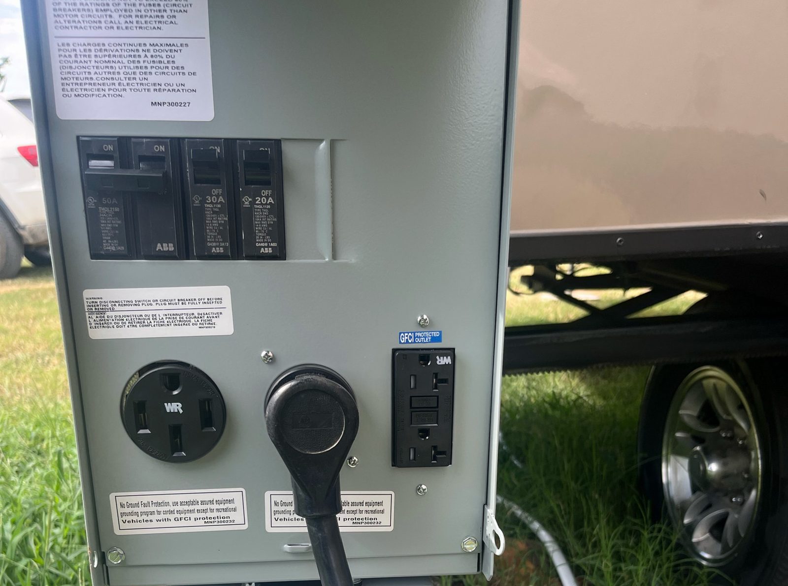 20/30/50-amp full hookup pedestal